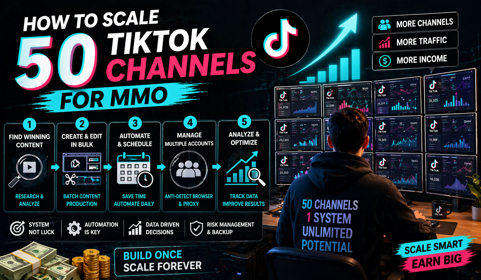Cách Scale 50 Kênh TikTok Cho Người Làm MMO